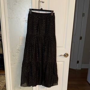 Johnny Was Black formal Maxi Skirt